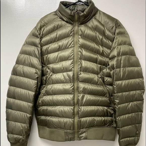 Lululemon Men’s Get Up Get Down Goose Down Hoodie Full Zip Jacket Moss Green Med - Picture 4 of 12